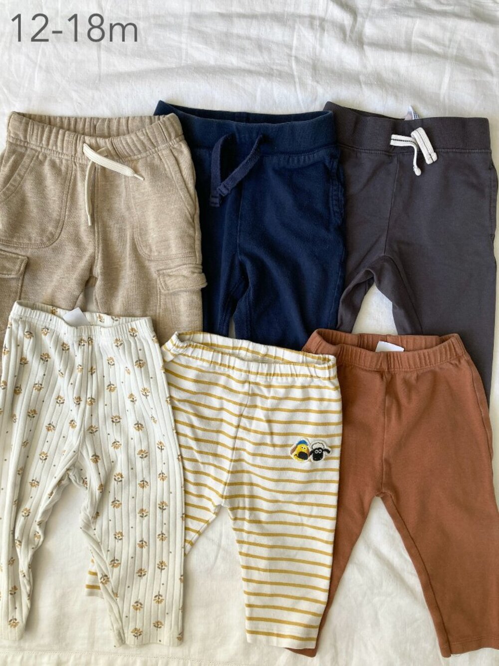 🪴5/$30 12-18 Months Baby Toddler Pants Lot Zara Old Navy GAP Uniqlo Carters